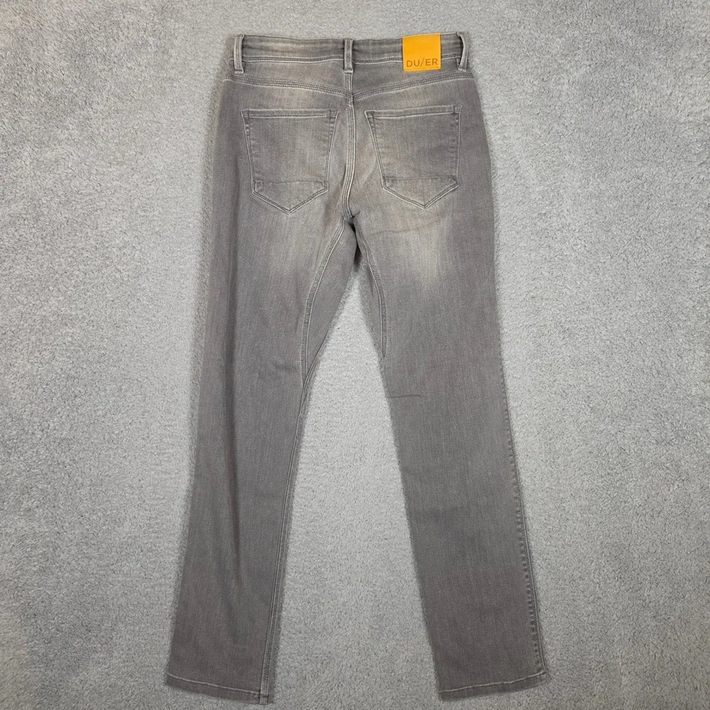 Duer DU/ER Performance Denim Jeans Mens 30 Grey Excellent Slim‎ Fit Stretch 3043